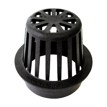 B & K NDS 4 in. Black Round Polyolefin Atrium Grate 78